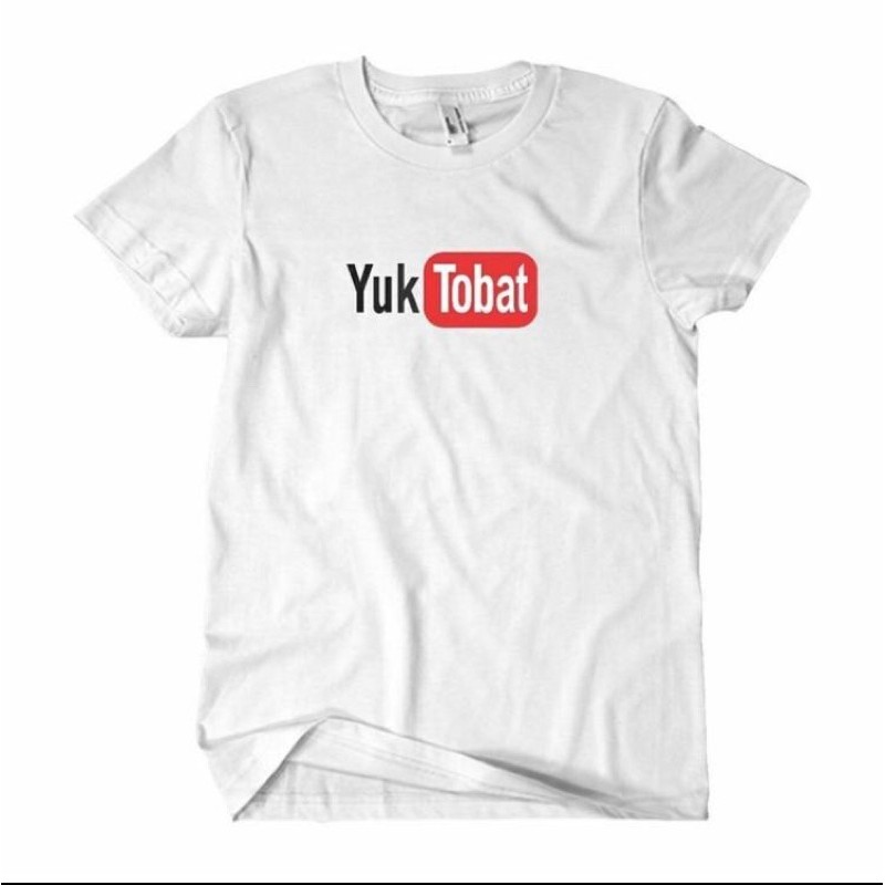 BAJU KAOS TSHIRT PRIA WANITA KATA KATA LUCU YUK TOBAT PLESETAN LOGO YOUTUBE