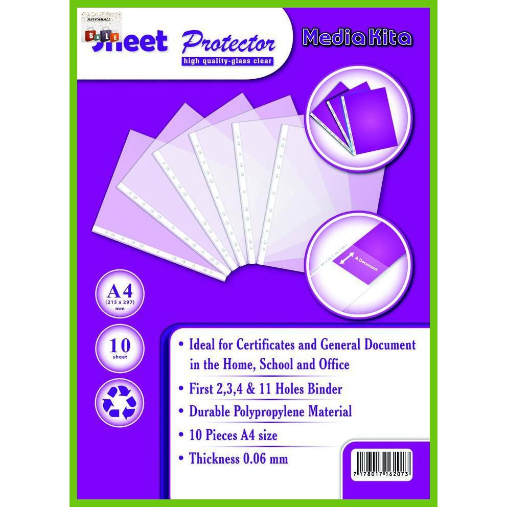 

DOCUMENTO- SHEET PROTECTOR A4 -ASLIII.