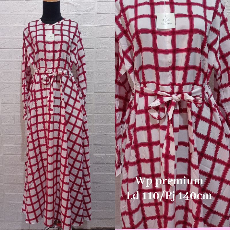 GAMIS MOTIF KOTAK KOTAK/DRES MOTIF KOTAK KOTAK
