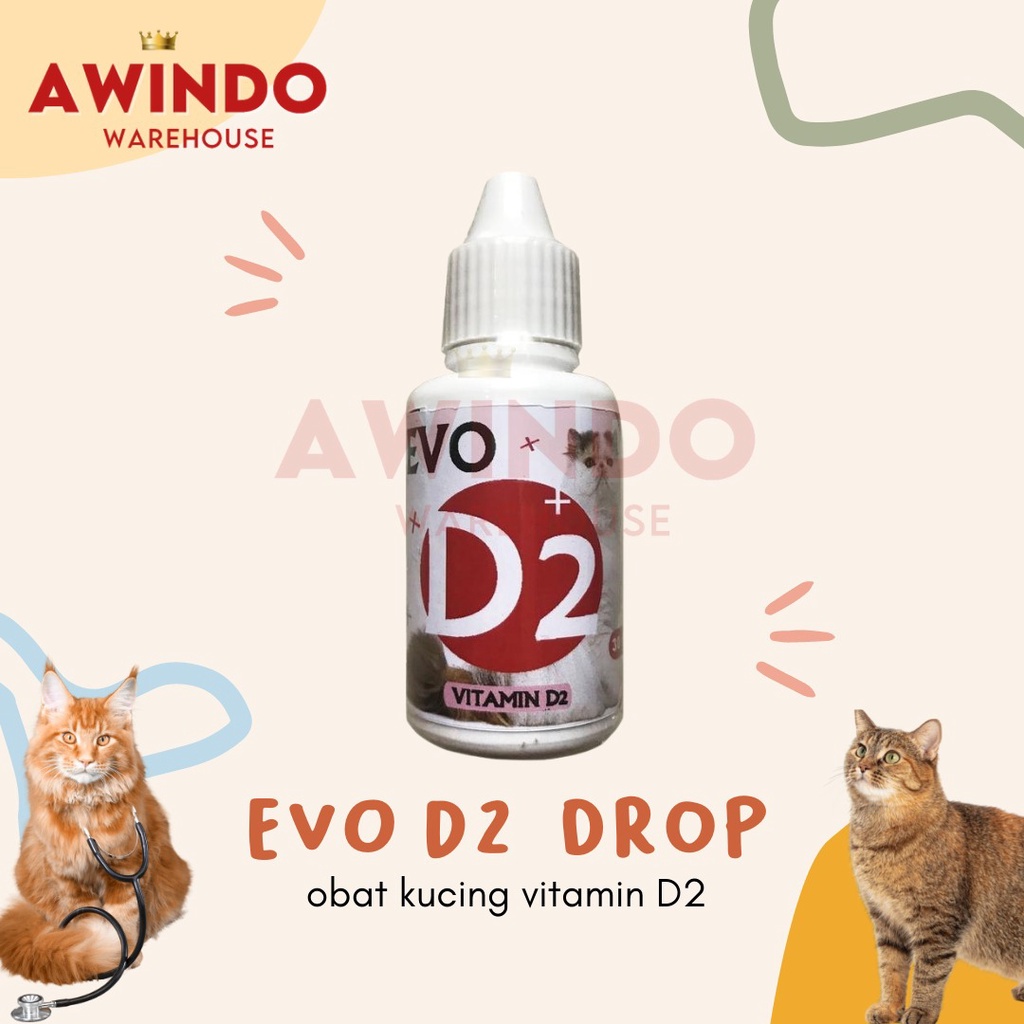 Jual EVO D2 DROP Obat Kucing Vitamin D2 Anti Flu Calici Panleu Diare