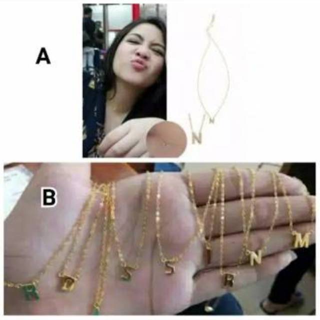 Kalung Inisial Nagita Slavina ( Order 3 Free 1 )