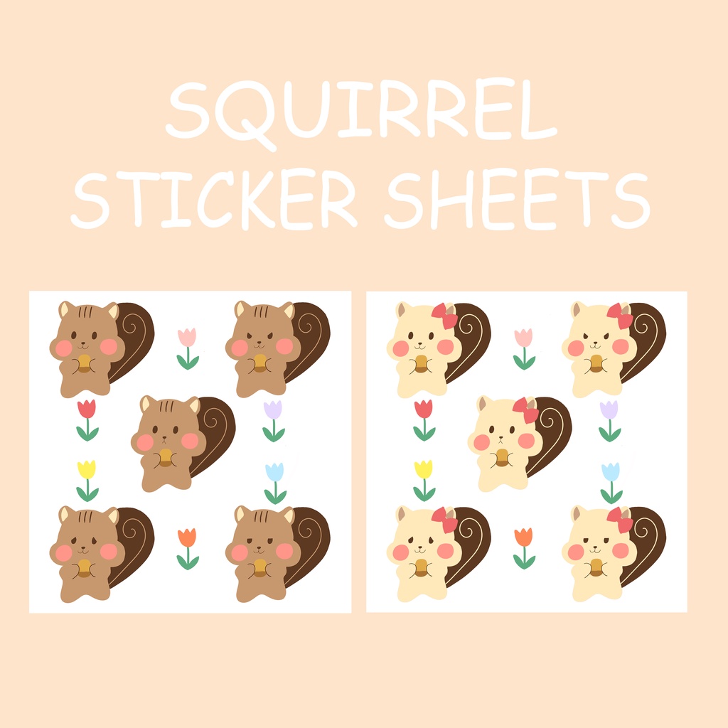 

[Egg_Cube] CUTE KOREAN SQUIRREL STICKER