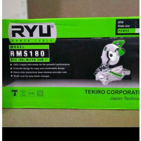 tekiro ryu RMS180 miter saw mesin potong aluminium besi kayu RMS 180