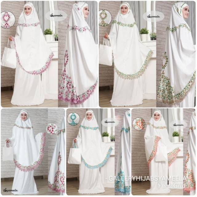 MUKENA PUTIH / MUKENA SATIN / MUKENAH MURAH / MUKENA BORDIRAN / MUKENA CANTIK / MUKENA POLOS ADEM