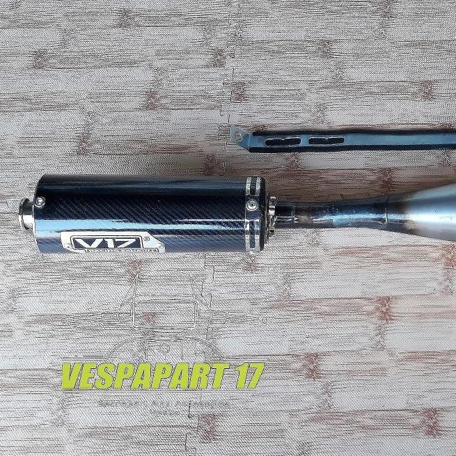 Promo Knalpot Vespa V17 Big Selenser Kanan Hot Sale