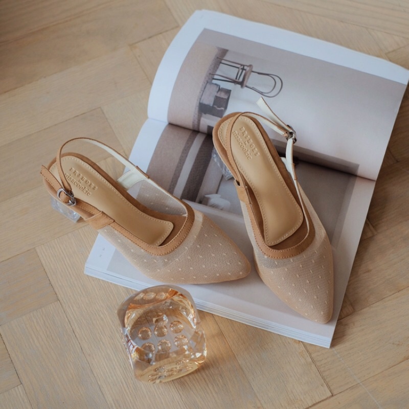 BRSHOES X NISACOOKIE AURORA Shoes Heels Sandal Brukat Wanita Hak Kaca Transaparan