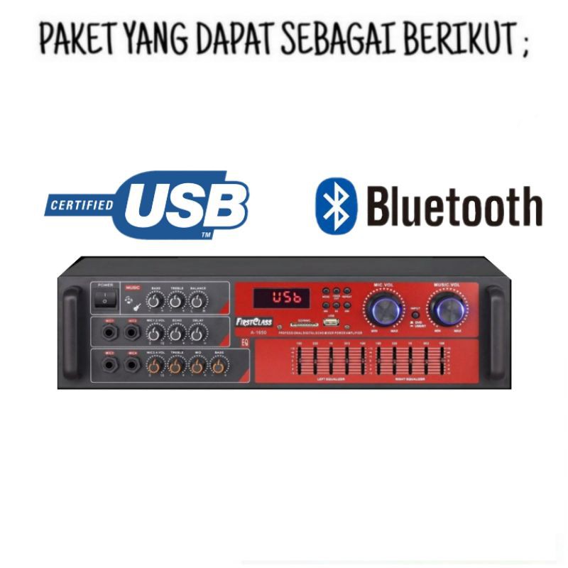 Paket Karaoke BMB CS 450 V 10 Inch Amplifier Bluetooth Usb Equalizer