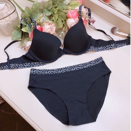 Bra Set (K-BS77) Bra + Panty motif les macan