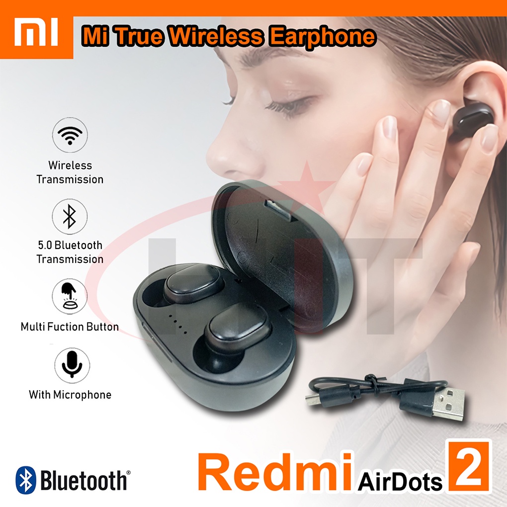 Airdots 2 Xiaomi TWS Headset Bluetooh Wireless 5.0 Earbuds Mi