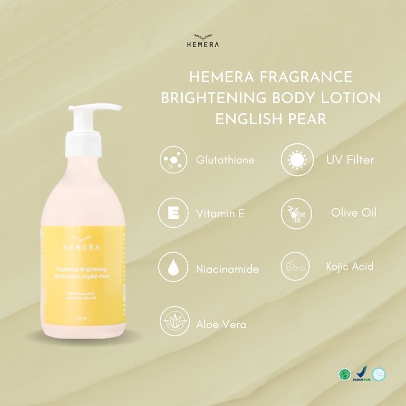 HEMERA FRAGRANCE BRIGHTENING LOTION / WHITENING MOUSTURIZING PARFUM HAND BODY