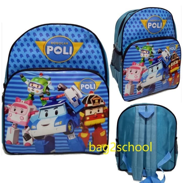 TERLARIS Tas sekolah / Backpack anak TK / PAUD Robocar Poli BEST SELLER