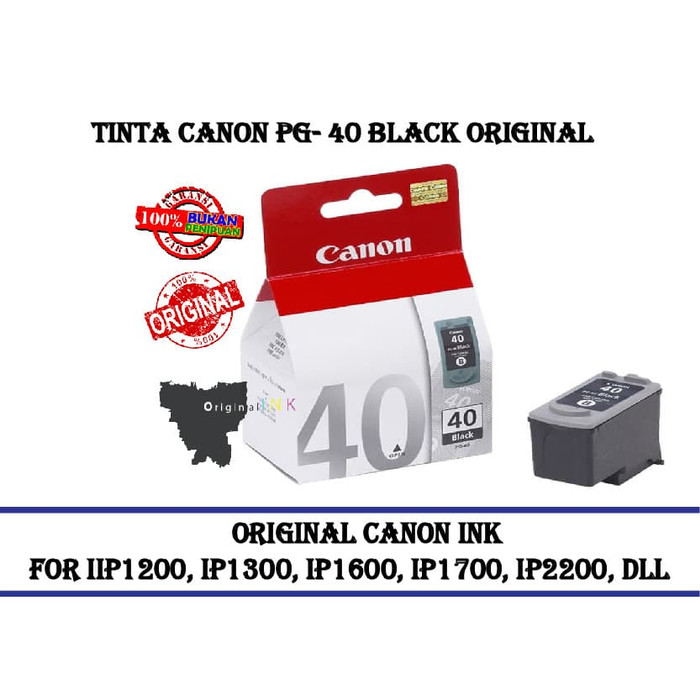 

s40dhts Tinta Canon Pg-40 Black Original Ink Catridge Black E57Dtgfe