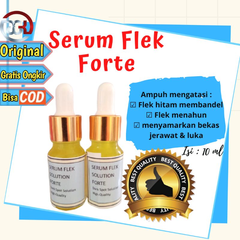Serum FLEKSOL FORTE Serum flek solution forte serum penghilang flek hitam membandel menahun diwajah