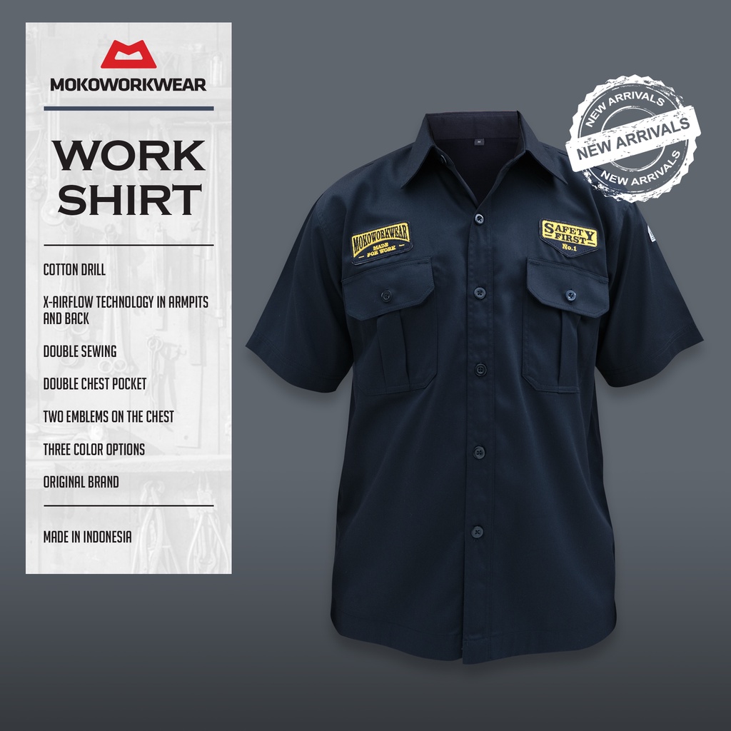 Mokoworkwear ENGINEER WORKSHIRT SERIES - BLACK
