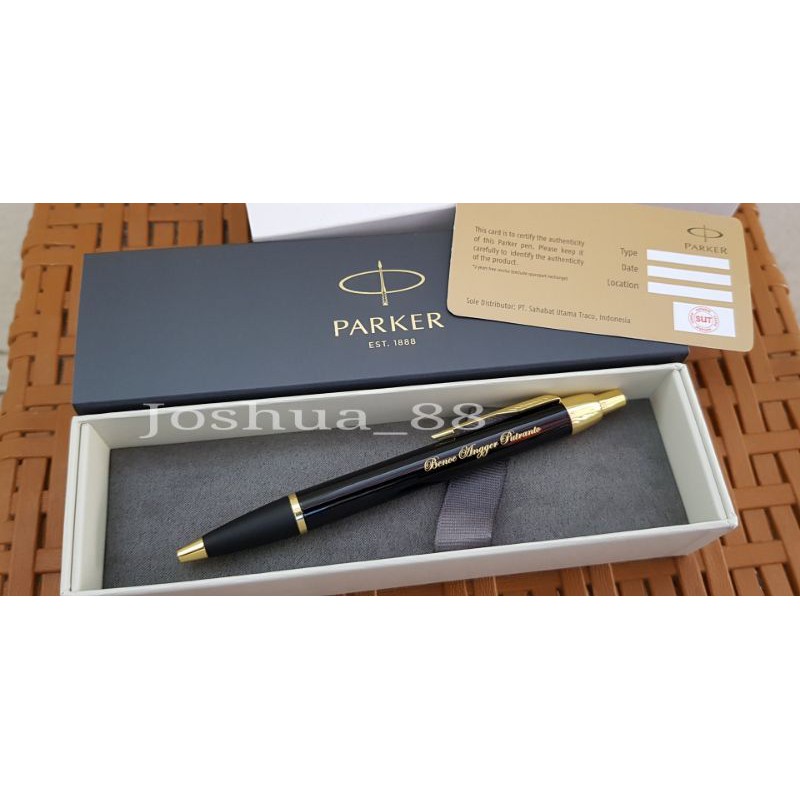 

Pulpen Parker IM Original Bisa Ukir Nama Logo Pt Sendiri