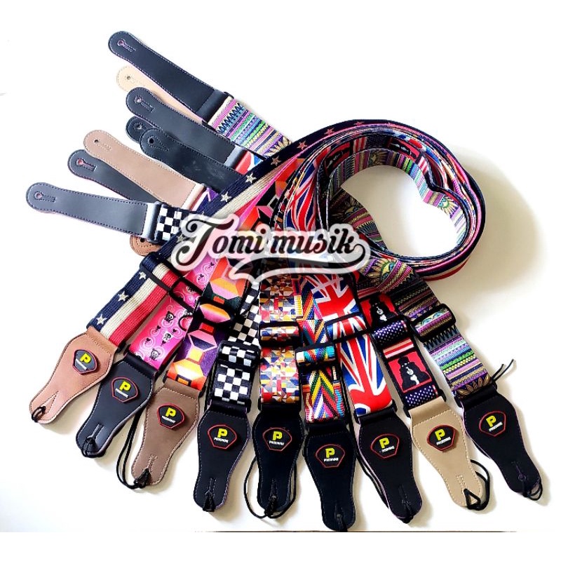 strap gitar akustik elektrik bass motif original prodinne terbaik