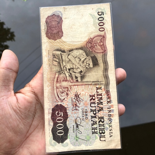 Uang Kuno 5000 Asah Intan VF
