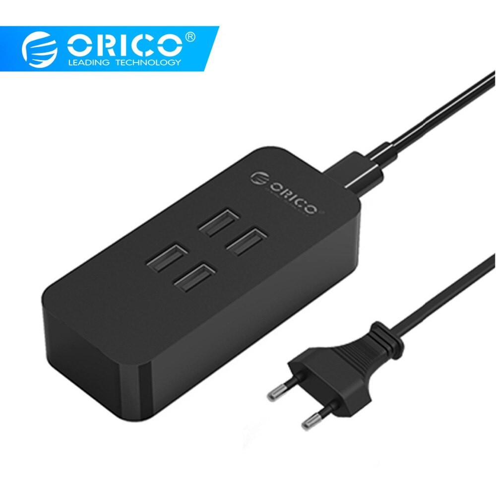 Travel wall Charger desktop orico 4 Usb-a port smart charging 20w 2.4a for android iphone tab dcv 4u