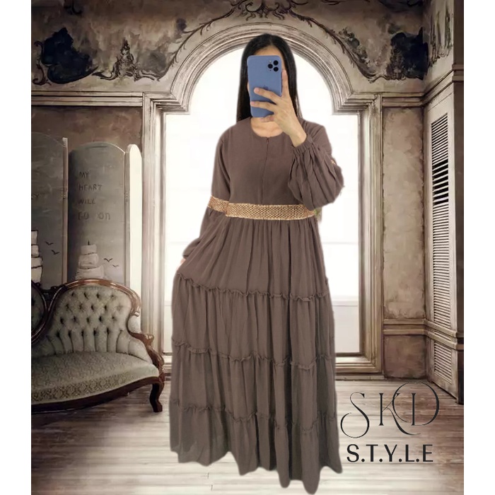 GAMIS CERUTI REMPEL RENDA EMAS / GAMIS MEWAH MODERN