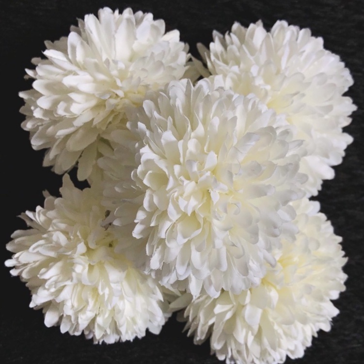 Bunga Plastik Dandelion PREMIUM - Bunga Hydrangea - Bunga Impor Dekorasi Hiasan Pesta Rumah-Milk White