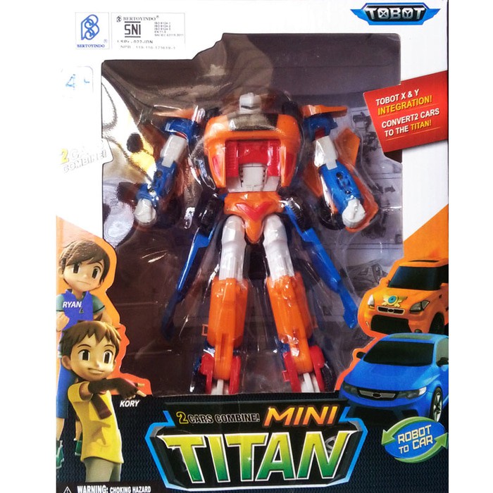  MAINAN  TOBOT TITAN TOBOT MINI TITAN 2 IN 1 CARS COMBINE 