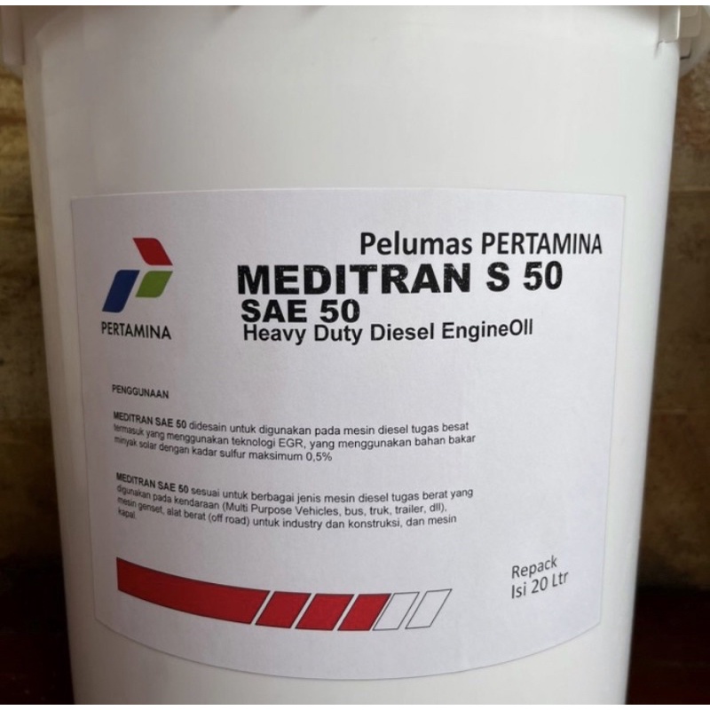 Oli Mesin Diesel PERTAMINA MEDITRAN S50 pelumas sae 50