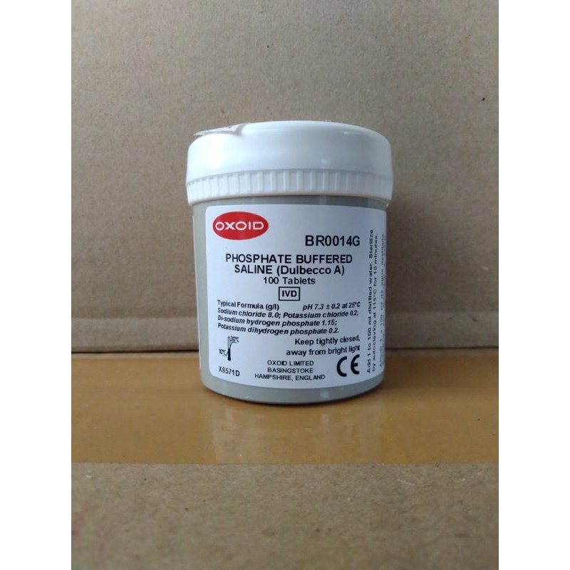 PBS Tablet | Phosphate Buffered Saline ya (Dulbecco A) Oxoid BR0014G