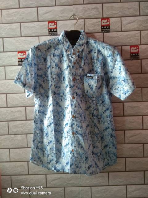 KEMEJA SURFING PRIA LENGAN PENDEK SIZE M, L, XL