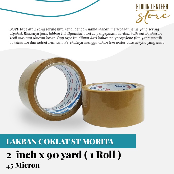 

LAKBAN COKLAT SUPER MURAH ST.MORITA 2inch x 90yard