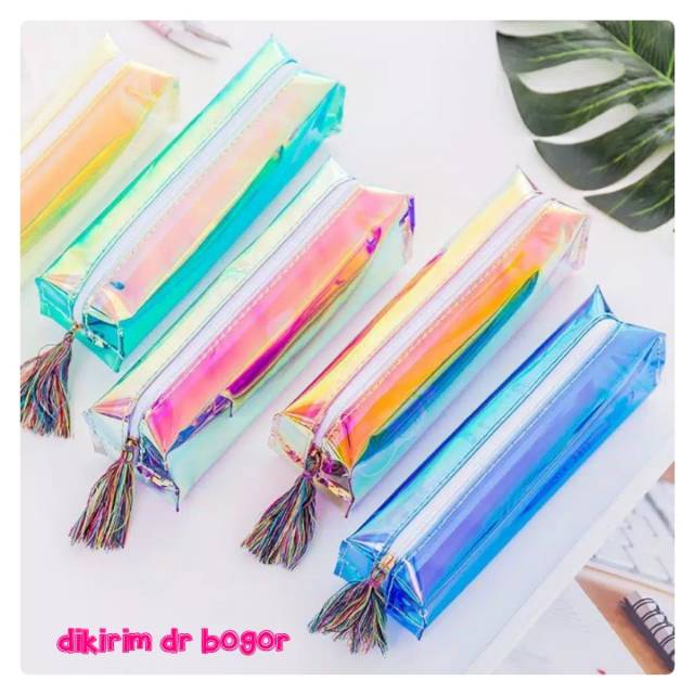 

Tempat Pensil Hologram Laser Transparan