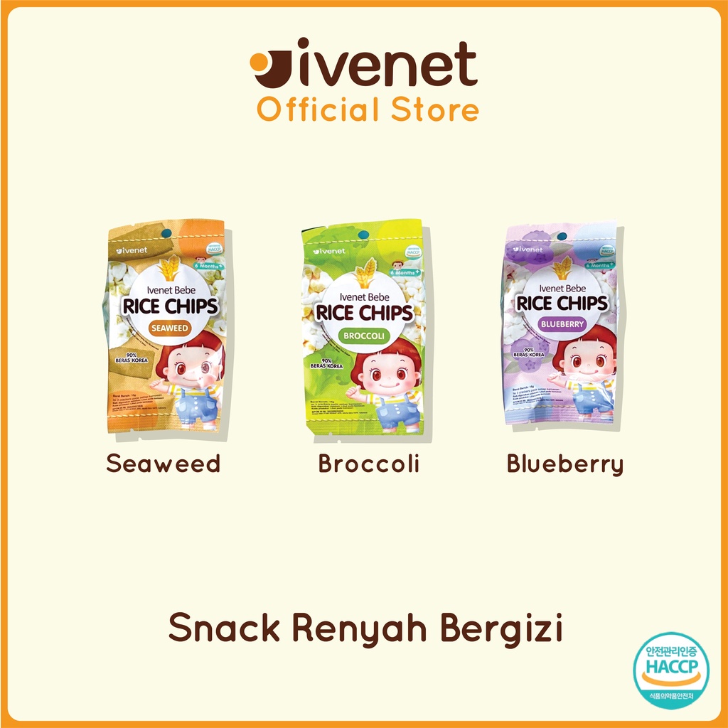 Castle - Ivenet Rice Chips 15gr - Snack Jajanan Cemilan Kerupuk Bayi dan Anak