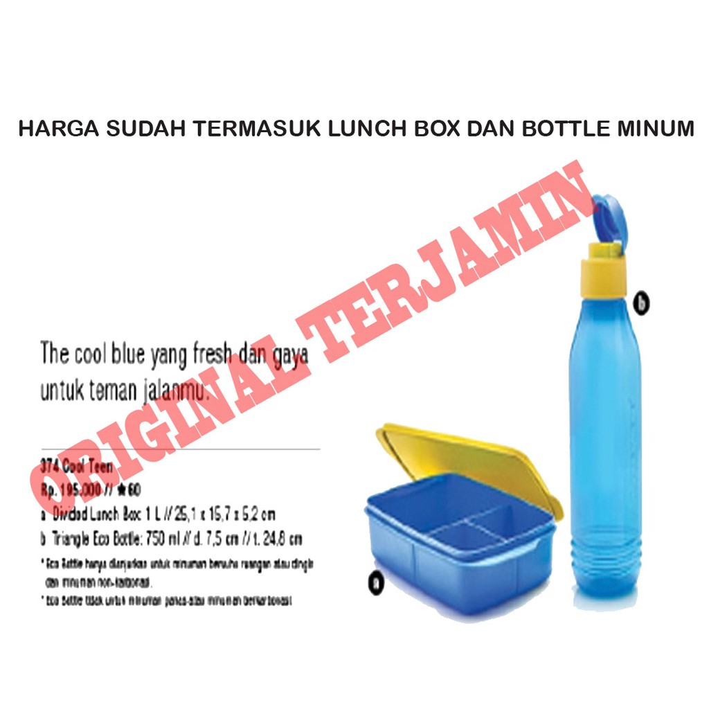 Lunch box set merk tupperware original