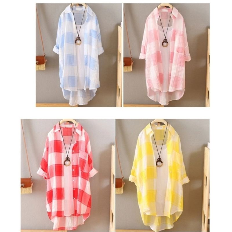 MDLV ~ 9550 DRIDDIE OVERSIZED SHIRT KEMEJA OVERSIZED KOREA KEMEJA CHIFFON KEMEJA PREMIUM IMPORT