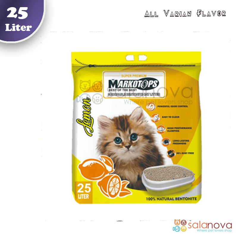 Markotops Pasir Kucing 25 Liter Gumpal Wangi Markotop