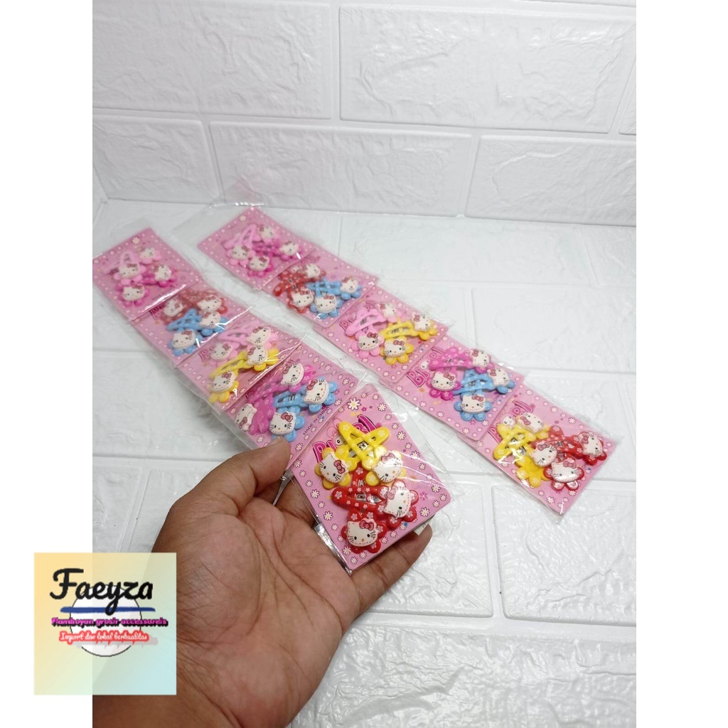 grosir 5 set (20 pcs) jepit rambut karakter anak