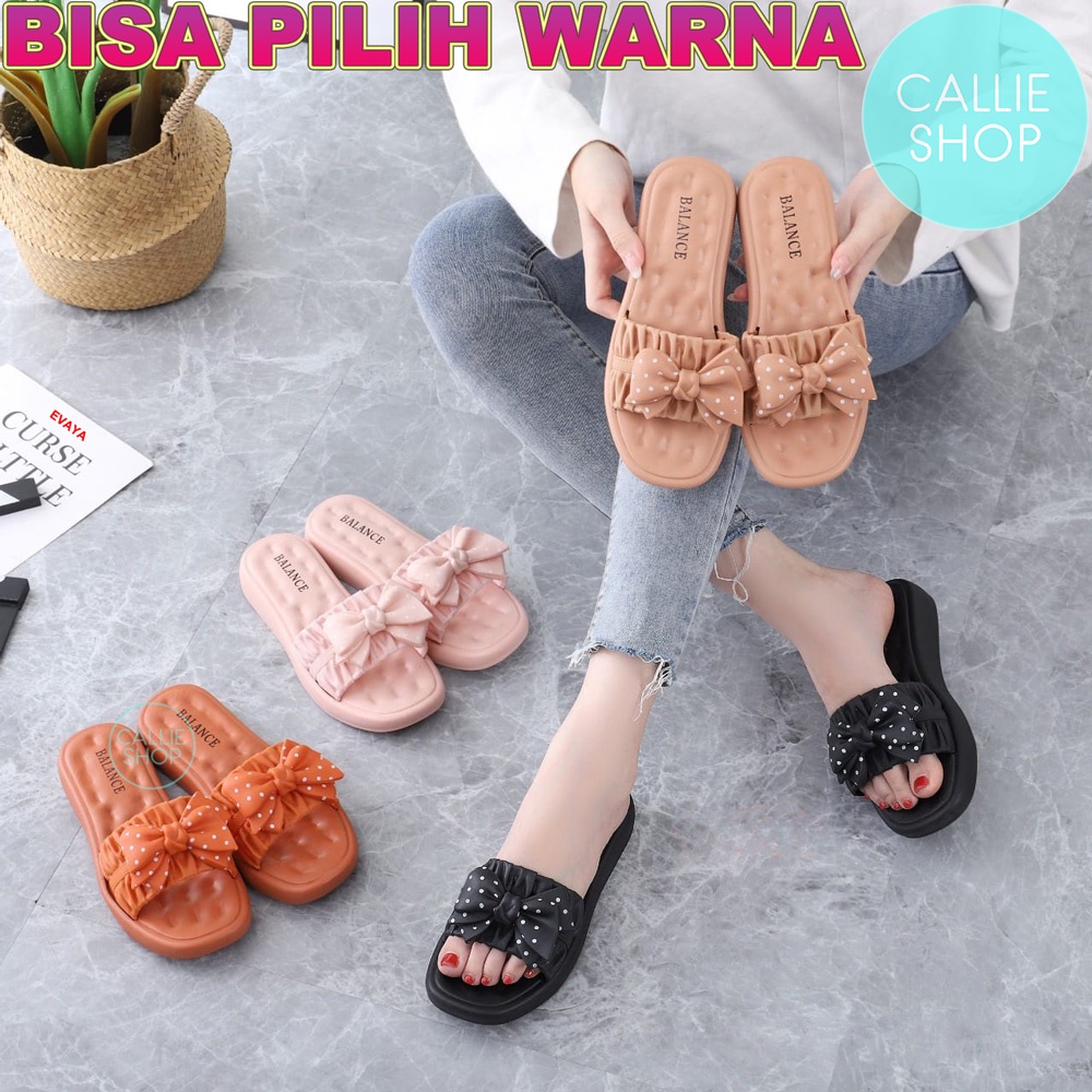 Sandal Wanita Wedges Platform Pita Polka Balance 288-2 KRPTPKD