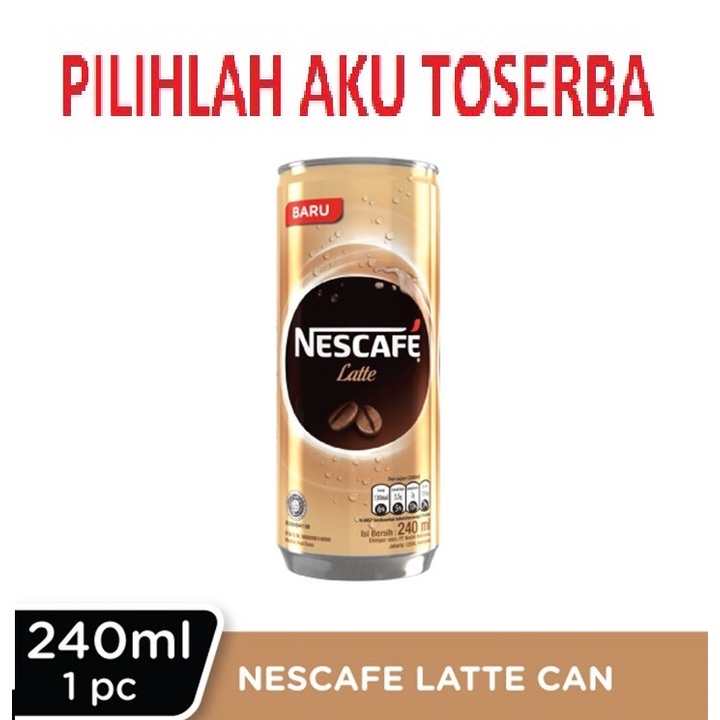 Kopi Nescafe Kaleng (Latte) / Nescafe Can - 240 ml (Harga Satuan)