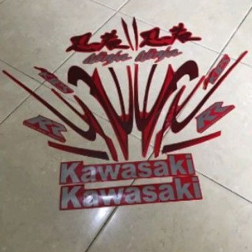STRIPING MOTOR KAWASAKI NINJA RR 2010 OLD 10 MERAH LIS BODY POLET STIKER 2009 09 2011 11