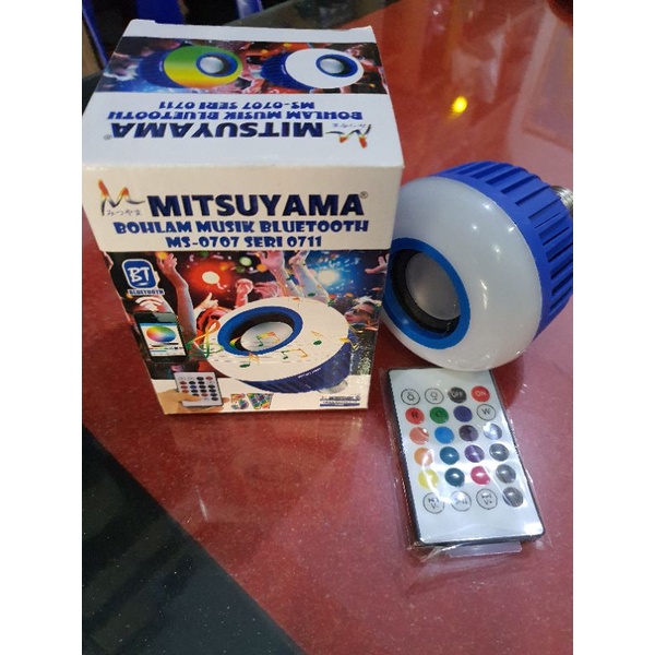 Speker Music Lampu Bluetooth Warna Warni Mitsuyama