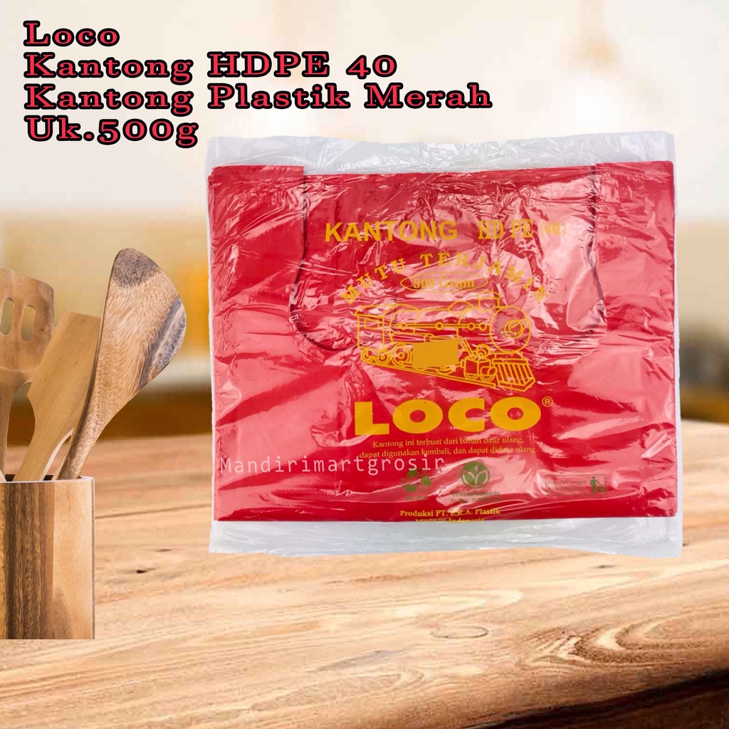 Kantong HDPE 40 *Loco * Kantong Plastik Merah * 500g