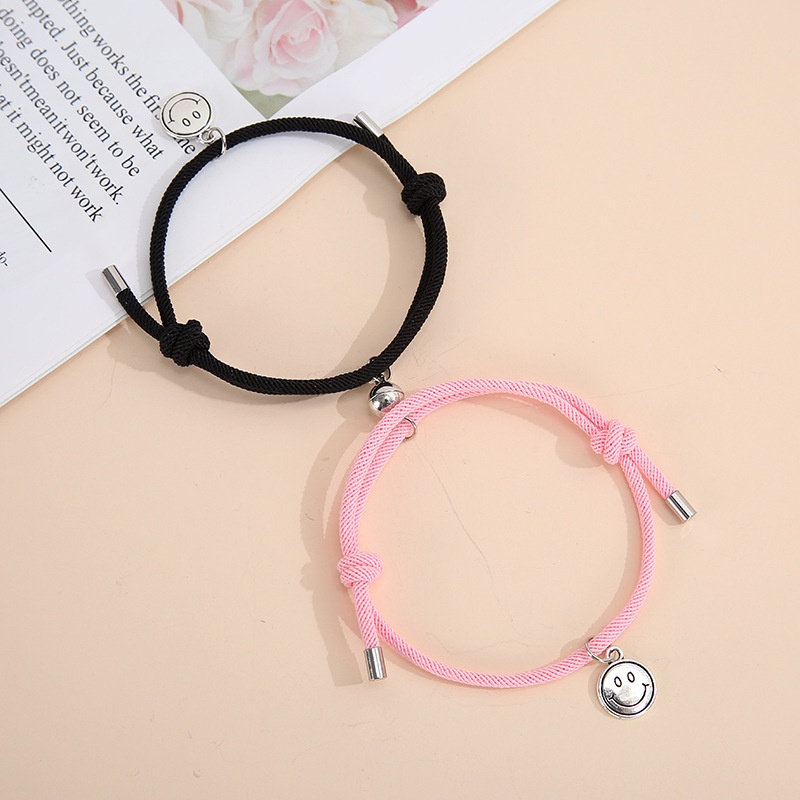 2pcs Gelang Tali Warna-Warni Dengan Magnet Untuk Hadiah Valentine