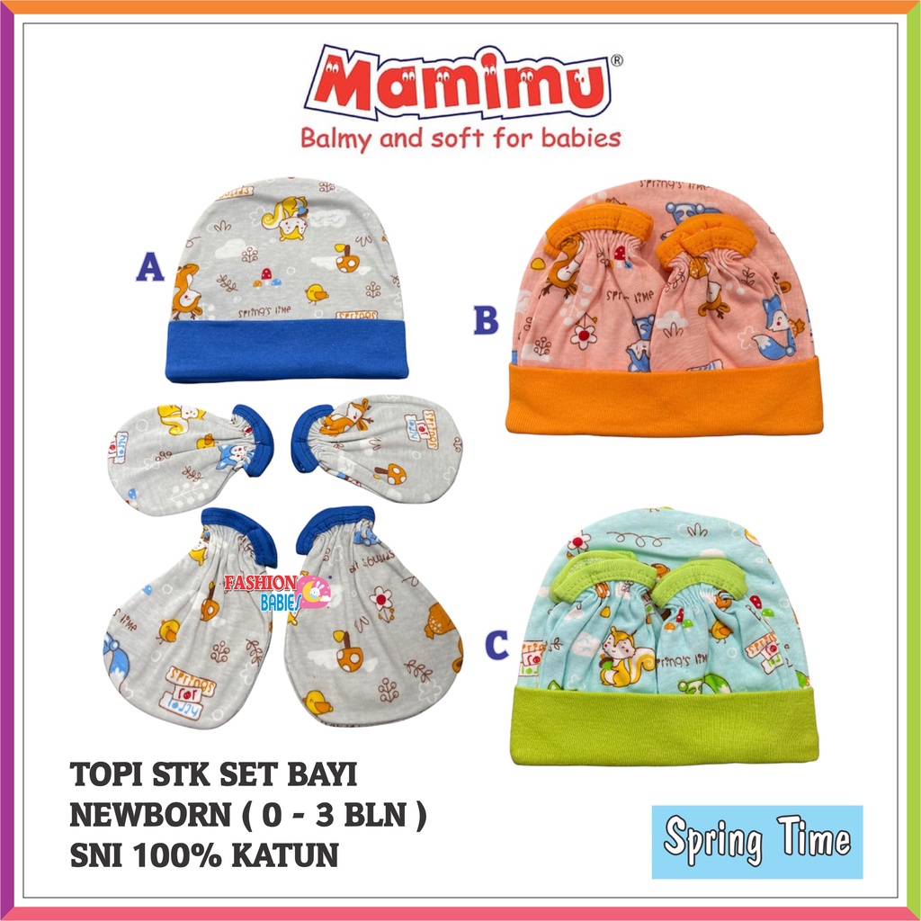 ❤ Fashionbabies ❤ MAMIMU TOPI + SARUNG TANGAN KAKI BAYI NEWBORN