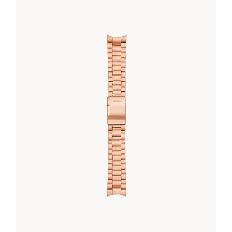 s221316 tali jam fossil strap 22mm rose gold stainless steel