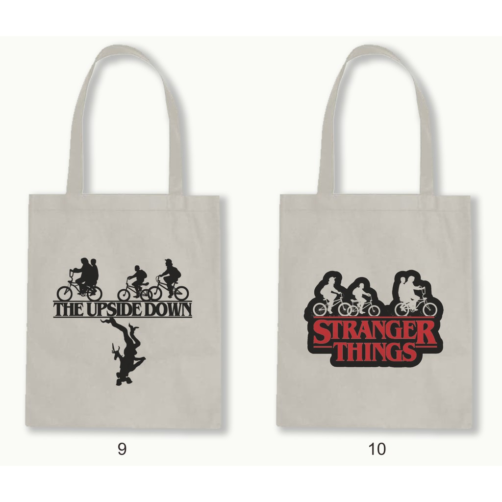 TOTE BAG BLACU 30X40 - STRANGER THINGS series.02