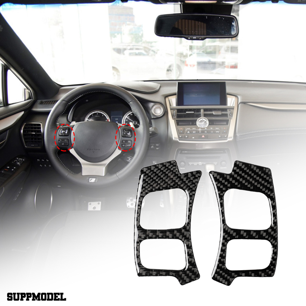 Smodel 2pcs / Set Stiker Pelindung Setir Mobil Anti Uv / Gores Ringan Untuk Lexus Nx 200