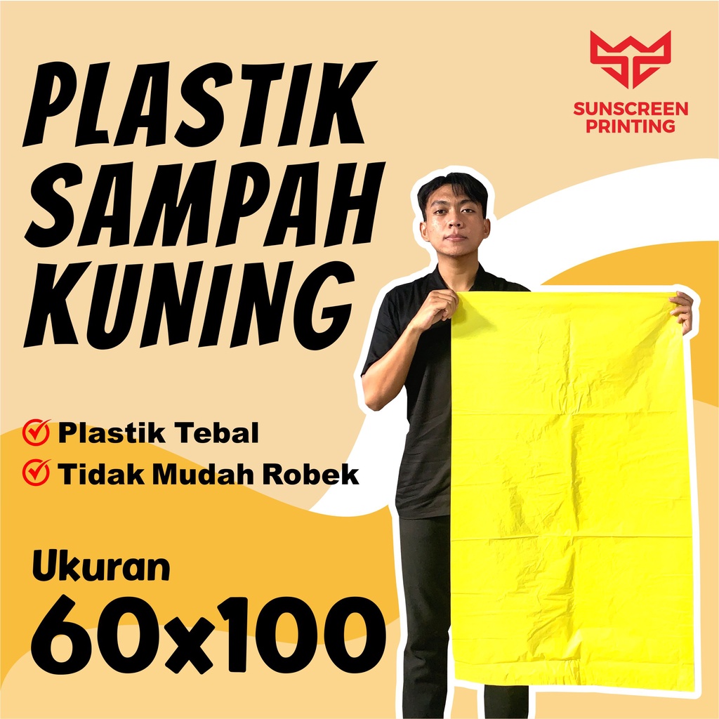 Plastik Sampah Kuning Medis Polos 50x70 60x80 60x100 80x100