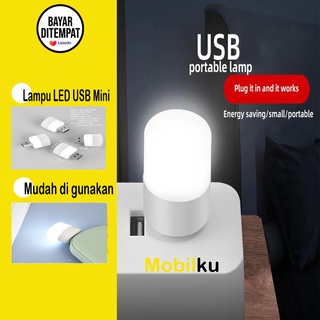 Lampu LED Mini USB Portable / Lampu Penerangan Untuk Baca Belajar Tidur Emergency / Mini Led Bulb Light Usb Bohlam Kecil Darurat