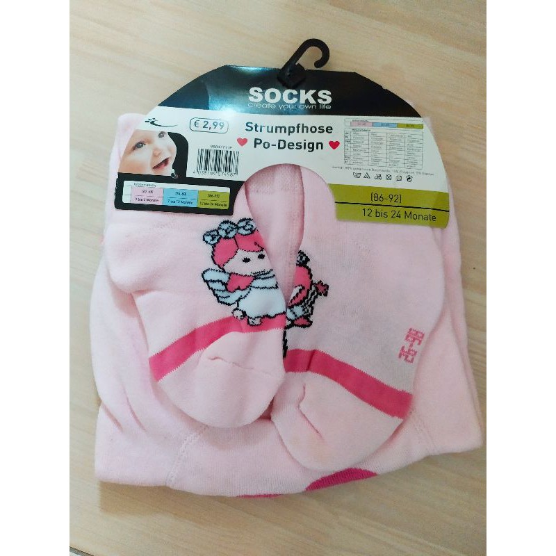 legging bayi pink 12-24 bulan angel