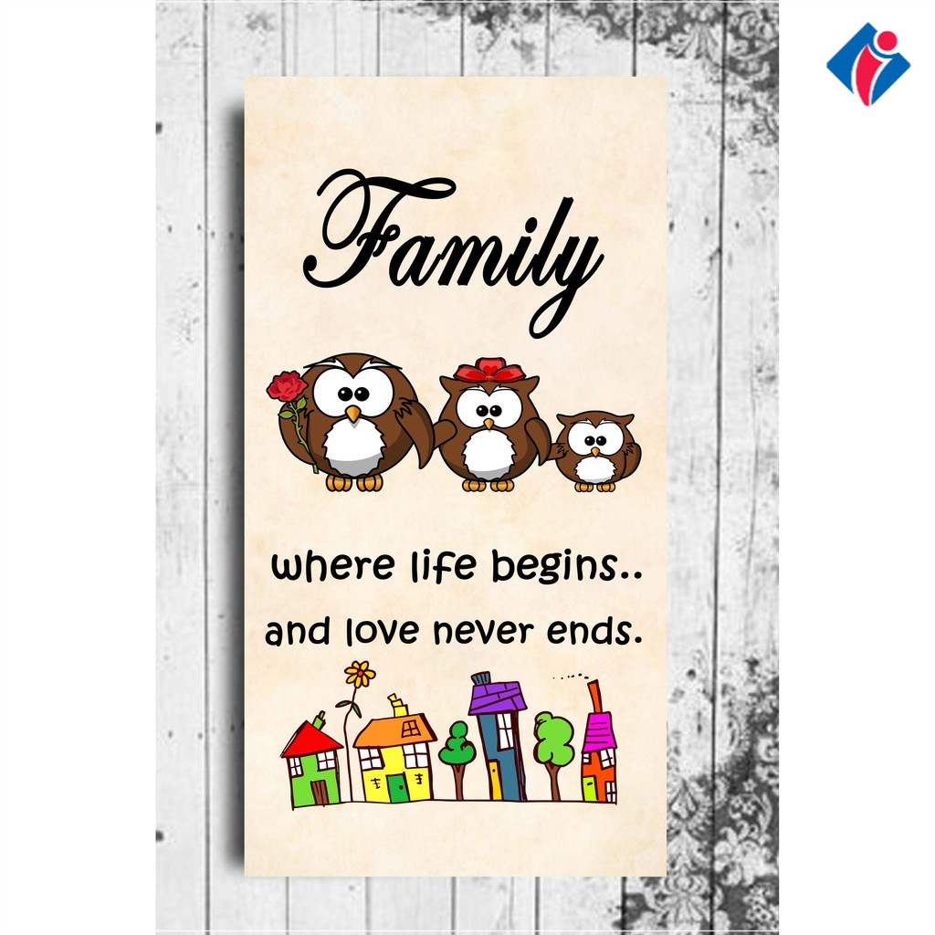 Hiasan dinding wall decor dekorasi hiasan gantung gambar pajangan family keluarga hewan