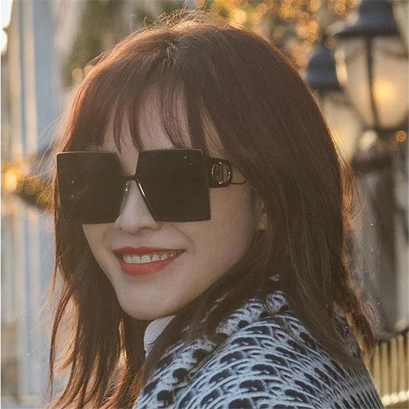 European and American fashion trend big frame retro square sunglasses